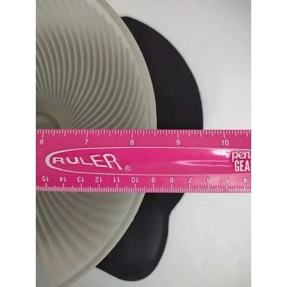 Vintage 8.5" Frosted Glass Ribbed Swirl Ceiling Light Shade - Picture 11 of 14